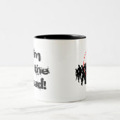 Aim voor het hoofd! -mok tweekleurige koffiemok (Center)