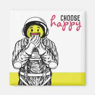 Aimant [choose happy] Glimlachastronaute Magneet