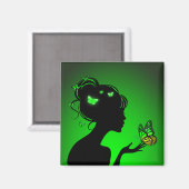 Aimant Green Papillons Magneet (Voorkant / Achterkant)