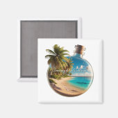 Aimant Guadeloupe - Tropische ontsnapping, Paradst Magneet (Voorkant / Achterkant)