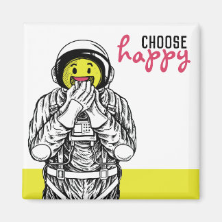 Aimant [kies gelukkig] Astronaute sourire Magneet