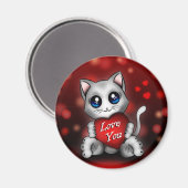 Aimant Le chaton houdt van je Magneet (Voorkant / Achterkant)