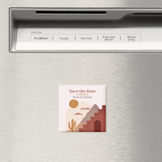 Aimant Save the Date - Terracotta by Ludilabel Magneet (Insitu (Vaatwasser))