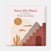 Aimant Save the Date - Terracotta by Ludilabel Magneet (Voorkant)
