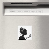 Aimant Witte Vlindervrouw Magneet (Insitu (Vaatwasser))