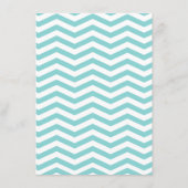 Aimee Chic Chevron Info Wedding Directions | blauw Informatiekaartje (Achterkant)