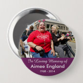 Aimee England Memorial Button (Voorkant /achterkant)