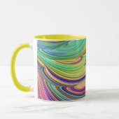 AIMEE ~ Grappige 3D ~ Roze Groen Indigo Geel Mok (Links)