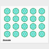 AIMEE ~ Helder Abstract Fractal Pattern ~ Klassiek Ronde Sticker (Vel)