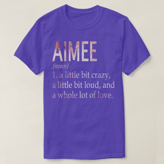 Aimee Meisje Naam Definitie T-shirt (Design voorkant)