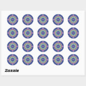 AIMEE ~ Pastel Abstract Kaleidoscooppatroon ~ Ronde Sticker (Vel)