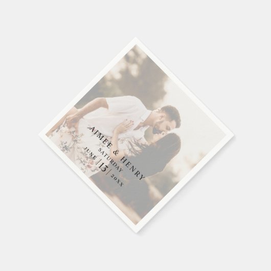 Aimee Rustic Modern Wedding Servet (Hoek)