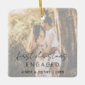 Aimee Rustic Script Modern verloofd Keramisch Ornament (Voorkant)