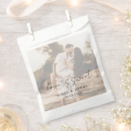 Aimee Rustic Script Modern Wedding Bedankzakje