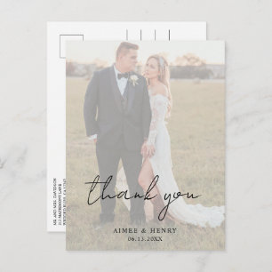 Aimee Rustic Script Modern Wedding Briefkaart