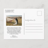 Aimee Rustic Script Modern Wedding Briefkaart (Achterkant)