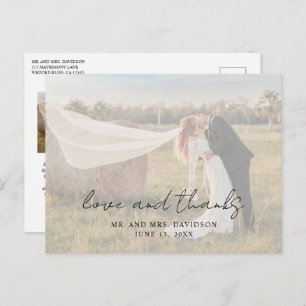 Aimee Rustic Script Modern Wedding Briefkaart