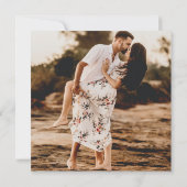 Aimee Rustic Script Modern Wedding Kaart (Achterkant)