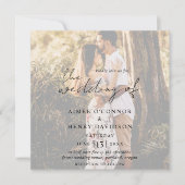 Aimee Rustic Script Modern Wedding Kaart (Voorkant)