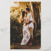 Aimee Rustic Script Modern Wedding Menu (Achterkant)