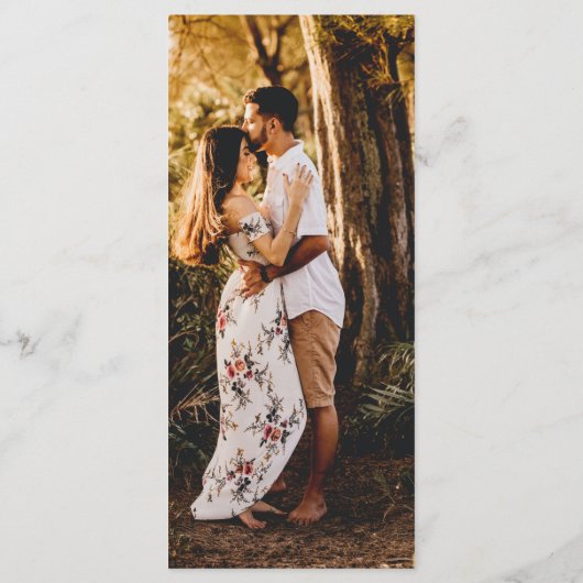 Aimee Rustic Script Modern Wedding Menu (Achterkant)