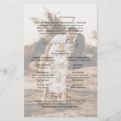 Aimee Rustic Script Modern Wedding Program (Achterkant)