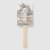 Aimee Rustic Script Modern Wedding Program Handwaaier (Achterkant)