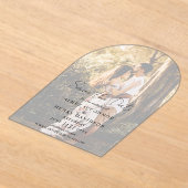 Aimee Rustic Script Modern Wedding Save the Date Acryl Uitnodigingen (Laagn)