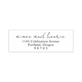 Aimee Rustic Script Modern Zelfinktende Stempel