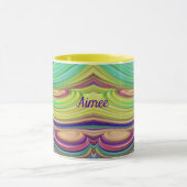 AIMEE ~ Zany 3D ~ Roze Groene Indigo Gele Mok (Midden)