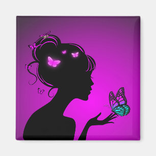 Aiment Violette Vlindervrouw Magneet