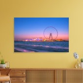 Ain Dubai Observation Wheel at Night Canvas Art (Insitu (Woonkamer))