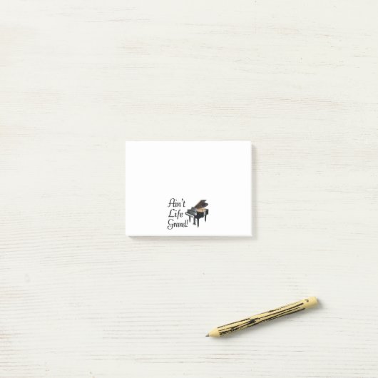 Ain-t Life Grand Piano Post-it® Notes (Op bureau)