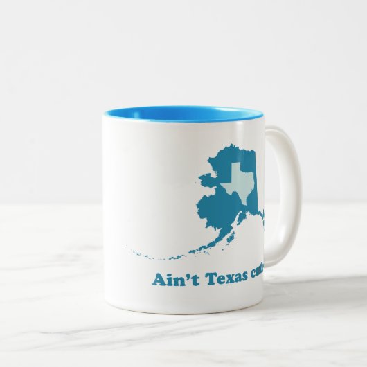 Ain t Texas Cute Alaska Boasting Tweekleurige Koffiemok (Voorkant rechts)