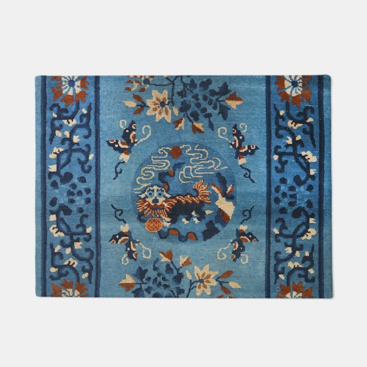 Aincent Chinese Deep Royal Blue Deurmat (Voorkant)