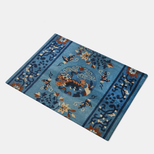 Aincent Chinese Deep Royal Blue  Deurmat (Schuin)