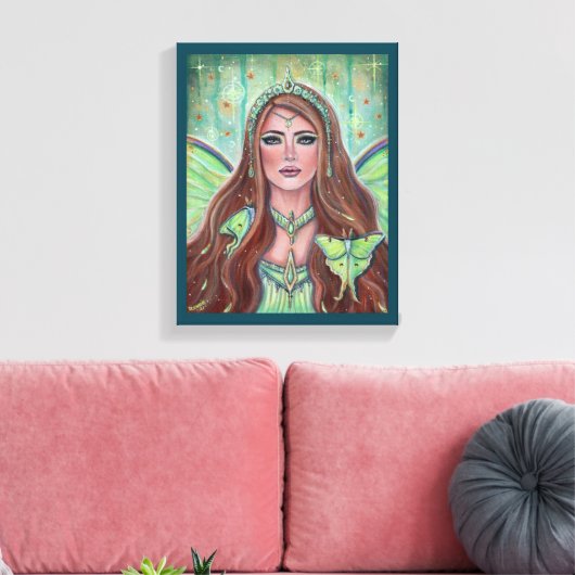 Aine Irish goddess fairy by Renee Lavoie Canvas Afdruk (Insitu (Woonkamer))