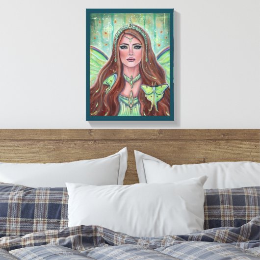 Aine Irish goddess fairy by Renee Lavoie Canvas Afdruk (Insitu (Slaapkamer))