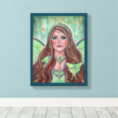 Aine Irish goddess fairy by Renee Lavoie Canvas Afdruk (Insitu (Houten vloer))