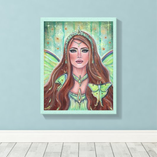 Aine Irish goddess fairy by Renee Lavoie Canvas Pr (Insitu (Houten vloer))