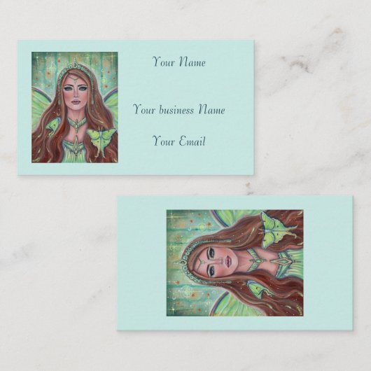 Aine Irish goddess fairy by Renee Lavoie Visitekaartje (Voorkant / Achterkant)