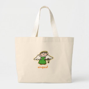 aingeal (kleine engel in het Iers) Grote Tote Bag