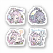 Aino Genshin Impact 4 stickers op één vel (Voorkant)