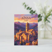 Aínsa Spanje Briefkaart (Staand voorkant)
