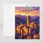 Aínsa Spanje Briefkaart (Voorkant / Achterkant)
