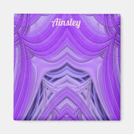 AINSLEY ~ 3D Fractal Design paars Blue Magnet