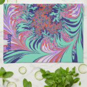 AINSLEY ~ Blauw Groen Rood Paarse ~ 3D ~ Theedoek (Gevouwen)