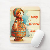 AINSLEY ~ Fijne Kerst ~ Schattige! ~ Mousepad Muismat (Met muis)
