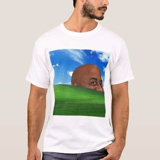 Ainsley Harriott in de achtergrond van Windows XP T-shirt (Voorkant)