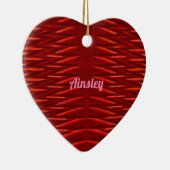AINSLEY ~ VALENTIJN HEART ~ Red Fractal ~ Keramisch Ornament (Rechts)